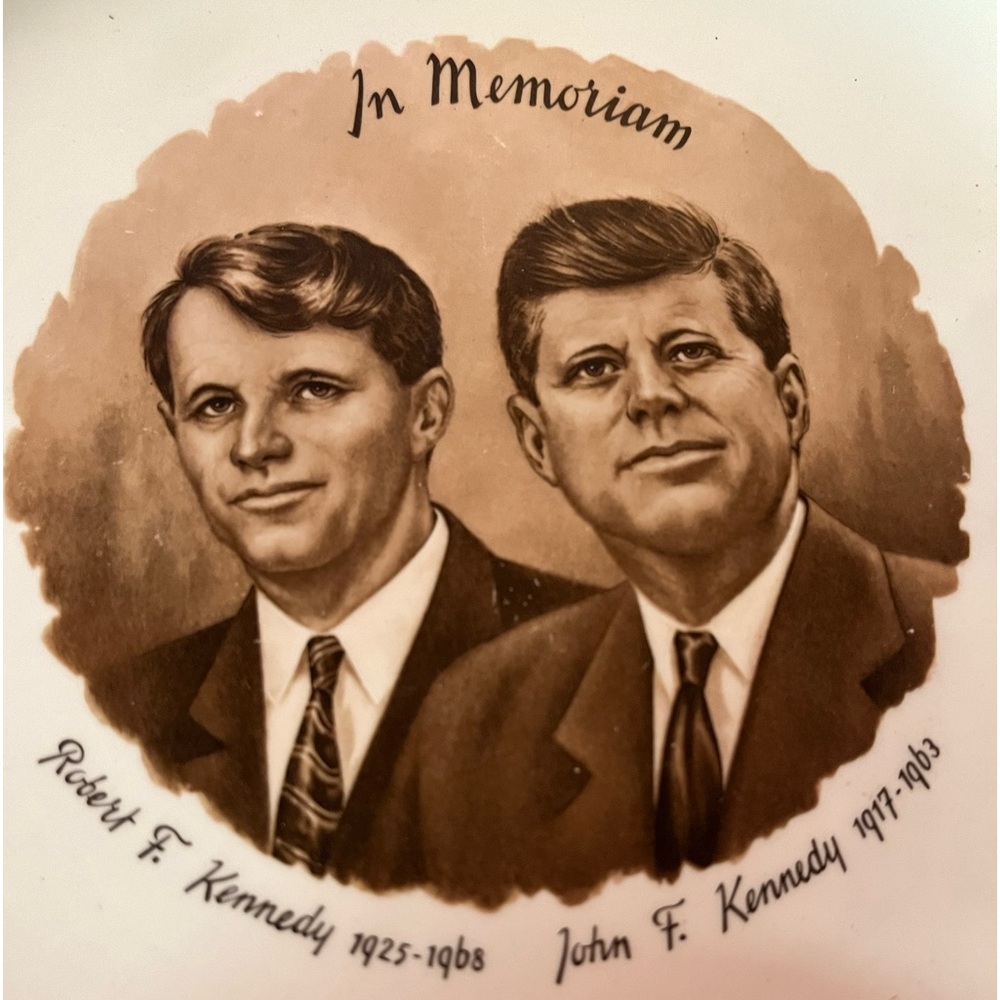 Vintage John F. Kennedy & Robert F. Kennedy Commemorative Collectible Plate